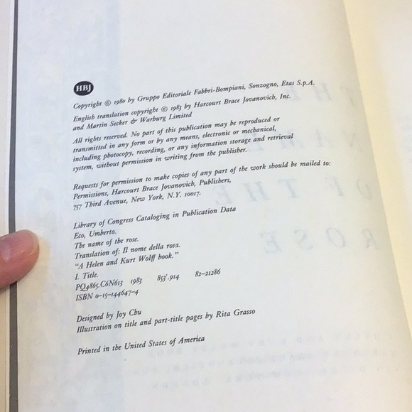 ☘️2 for $10 Sale☘️UMBERTO ECO The Name of the Rose, 1980 vintage educational - Picture 4 of 4